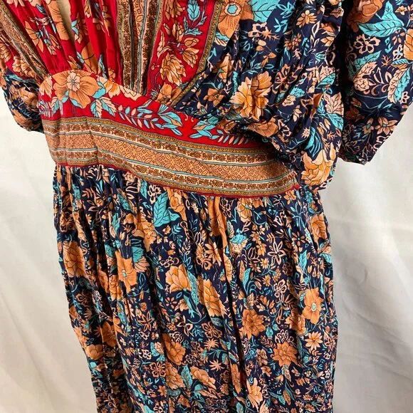 Baltic Born Floral Maxi Dress - Red and Blue - Picture 7 of 16